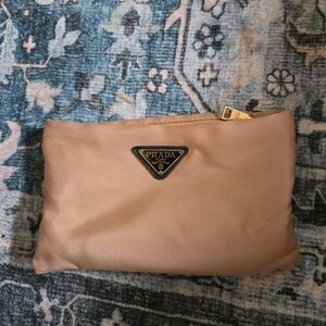 Prada Beige Nylon Cosmetic Bag
